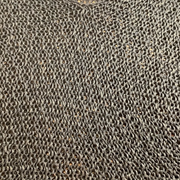 EILEEN FISHER Bronze Shimmer Knotted Open Twist Pullover Size M - Picture 10 of 14